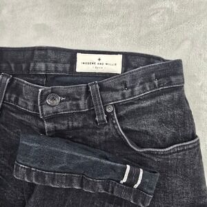 Imogene and Willie Size 30x27 Barton Slim Black Faded Selvedge Denim Jeans